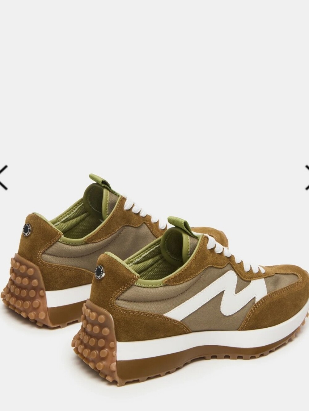 Steve Madden Women's Sz 7.5M Campo Olive White Logo Sneakers Comfort NWT - Picture 6 of 13